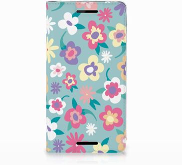 B2Ctelecom Nokia 2.1 2018 Standcase Hoesje Design Flower Power