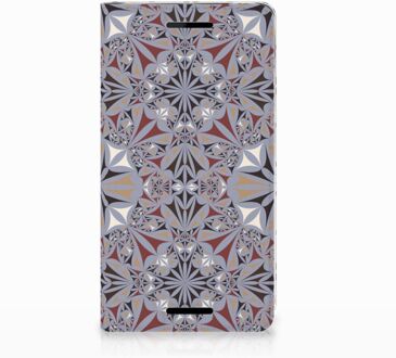 B2Ctelecom Nokia 2.1 2018 Standcase Hoesje Design Flower Tiles