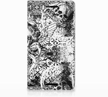 B2Ctelecom Nokia 2.1 2018 Standcase Hoesje Design Skulls Angel