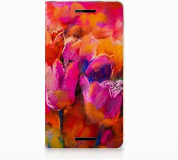 B2Ctelecom Nokia 2.1 2018 Standcase Hoesje Design Tulpen