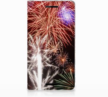 B2Ctelecom Nokia 2.1 2018 Standcase Hoesje Design Vuurwerk