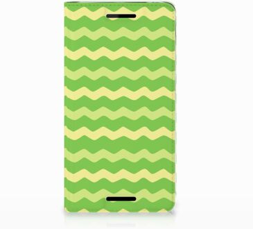 B2Ctelecom Nokia 2.1 2018 Standcase Hoesje Design Waves Green