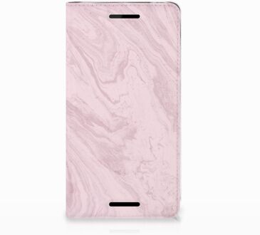 B2Ctelecom Nokia 2.1 2018 Standcase Hoesje Marble Pink