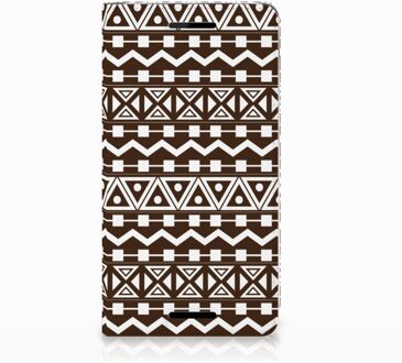 B2Ctelecom Nokia 2.1 2018 Uniek Standcase Hoesje Aztec Brown