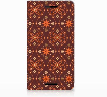 B2Ctelecom Nokia 2.1 2018 Uniek Standcase Hoesje Batik Brown