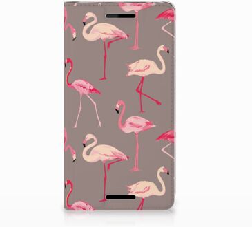 B2Ctelecom Nokia 2.1 2018 Uniek Standcase Hoesje Flamingo