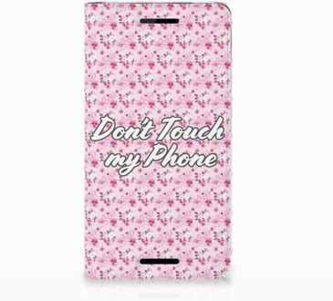 B2Ctelecom Nokia 2.1 2018 Uniek Standcase Hoesje Flowers Pink DTMP