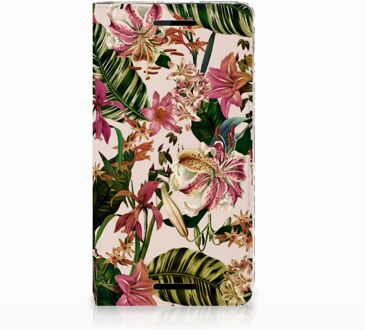 B2Ctelecom Nokia 2.1 2018 Uniek Standcase Hoesje Flowers