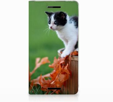 B2Ctelecom Nokia 2.1 2018 Uniek Standcase Hoesje Kitten