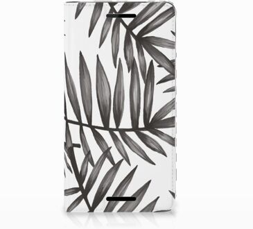 B2Ctelecom Nokia 2.1 2018 Uniek Standcase Hoesje Leaves Grey