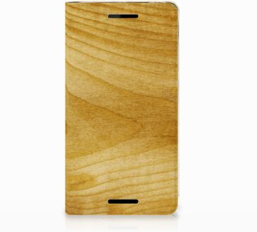 B2Ctelecom Nokia 2.1 2018 Uniek Standcase Hoesje Licht Hout