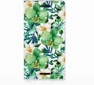 B2Ctelecom Nokia 2.1 2018 Uniek Standcase Hoesje Orchidee Groen