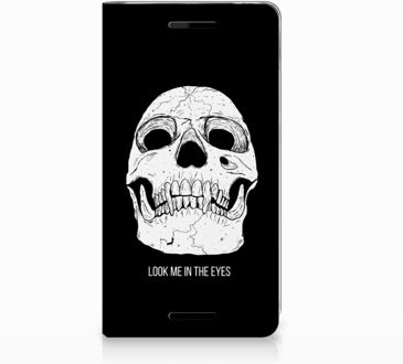 B2Ctelecom Nokia 2.1 2018 Uniek Standcase Hoesje Skull Eyes