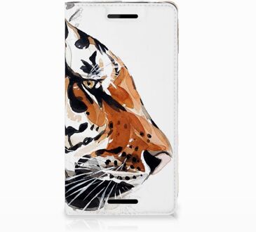 B2Ctelecom Nokia 2.1 2018 Uniek Standcase Hoesje Watercolor Tiger