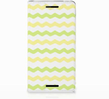 B2Ctelecom Nokia 2.1 2018 Uniek Standcase Hoesje Waves Yellow