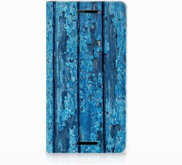 B2Ctelecom Nokia 2.1 2018 Uniek Standcase Hoesje Wood Blue