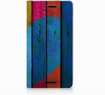 B2Ctelecom Nokia 2.1 2018 Uniek Standcase Hoesje Wood Heart