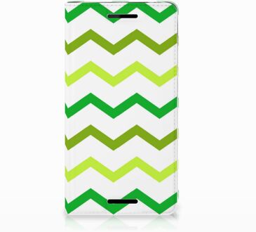 B2Ctelecom Nokia 2.1 2018 Uniek Standcase Hoesje Zigzag Groen