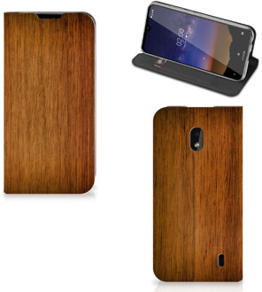 B2Ctelecom Nokia 2.2 Book Wallet Case Donker Hout