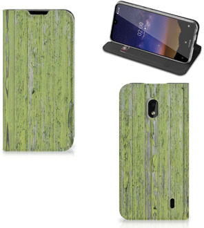 B2Ctelecom Nokia 2.2 Book Wallet Case Green Wood