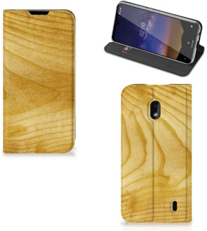 B2Ctelecom Nokia 2.2 Book Wallet Case Licht Hout