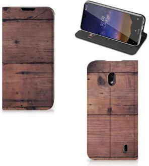 B2Ctelecom Nokia 2.2 Book Wallet Case Old Wood