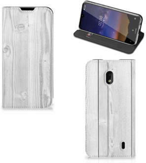 B2Ctelecom Nokia 2.2 Book Wallet Case White Wood