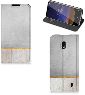 B2Ctelecom Nokia 2.2 Book Wallet Case Wood Concrete