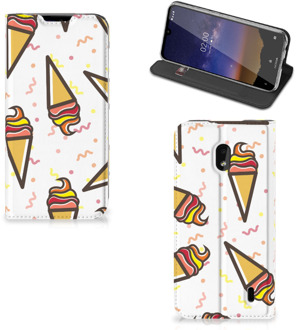 B2Ctelecom Nokia 2.2 Flip Style Cover Icecream