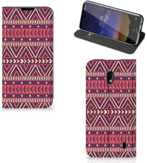 B2Ctelecom Nokia 2.2 Hoesje met Magneet Aztec Purple