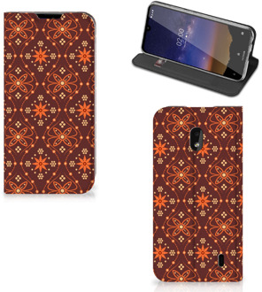 B2Ctelecom Nokia 2.2 Hoesje met Magneet Batik Brown