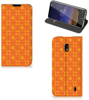 B2Ctelecom Nokia 2.2 Hoesje met Magneet Batik Orange