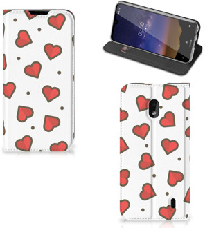 B2Ctelecom Nokia 2.2 Hoesje met Magneet Hearts