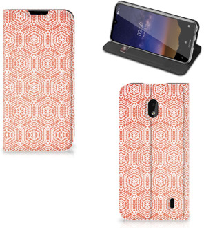 B2Ctelecom Nokia 2.2 Hoesje met Magneet Pattern Orange