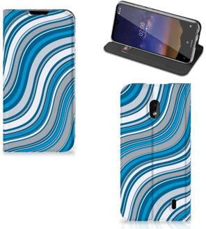 B2Ctelecom Nokia 2.2 Hoesje met Magneet Waves Blue