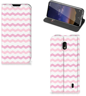 B2Ctelecom Nokia 2.2 Hoesje met Magneet Waves Roze