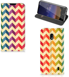 B2Ctelecom Nokia 2.2 Hoesje met Magneet Zigzag Color