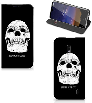 B2Ctelecom Nokia 2.2 Mobiel BookCase Skull Eyes