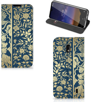 B2Ctelecom Nokia 2.2 Smart Cover Golden Flowers