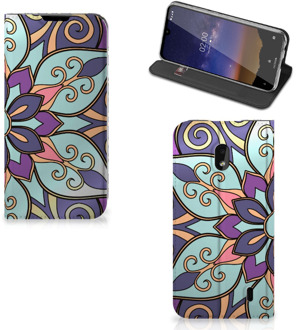 B2Ctelecom Nokia 2.2 Smart Cover Purple Flower