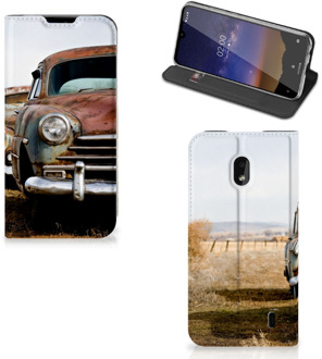 B2Ctelecom Nokia 2.2 Stand Case Vintage Auto