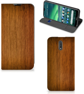 B2Ctelecom Nokia 2.3 Book Wallet Case Donker Hout