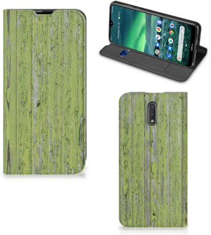 B2Ctelecom Nokia 2.3 Book Wallet Case Green Wood