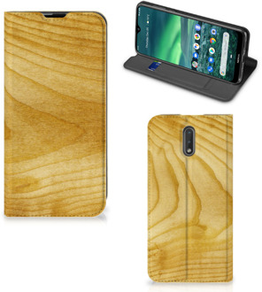 B2Ctelecom Nokia 2.3 Book Wallet Case Licht Hout