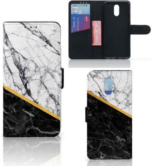 B2Ctelecom Nokia 2.3 Bookcase Marble White Black