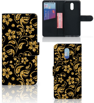 B2Ctelecom Nokia 2.3 Hoesje Gouden Bloemen