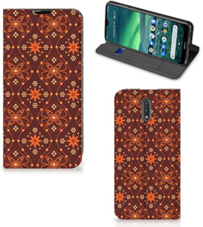 B2Ctelecom Nokia 2.3 Hoesje met Magneet Batik Brown