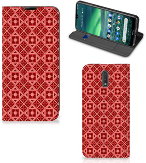 B2Ctelecom Nokia 2.3 Hoesje met Magneet Batik Red