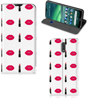 B2Ctelecom Nokia 2.3 Hoesje met Magneet Lipstick Kiss