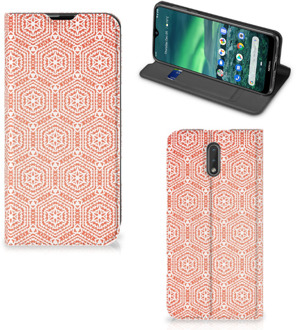 B2Ctelecom Nokia 2.3 Hoesje met Magneet Pattern Orange